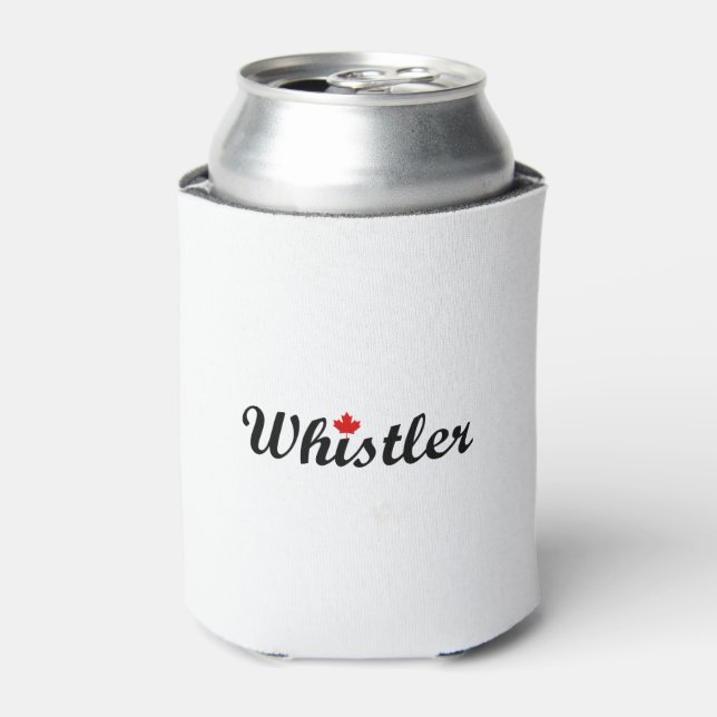 Porta-lata Whistler Canada Script Small Maple Leaf (Can Front)