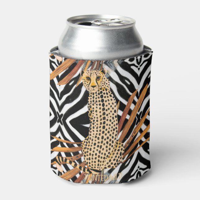 Porta-lata Wild Cheetah Wine Tumbler – African Wildlife Art  (Can Front)