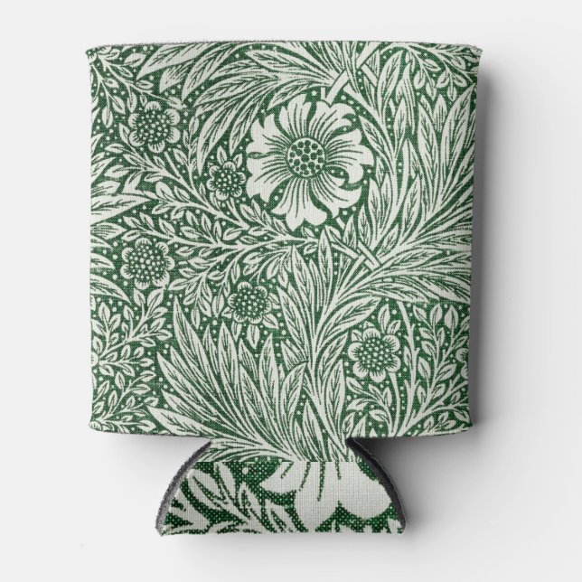 Porta-lata william morris marigold flor verde floral (Frente)