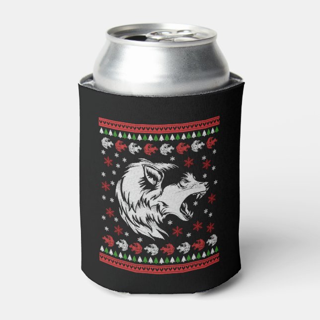 Porta-lata Wolf Christmas (Can Front)