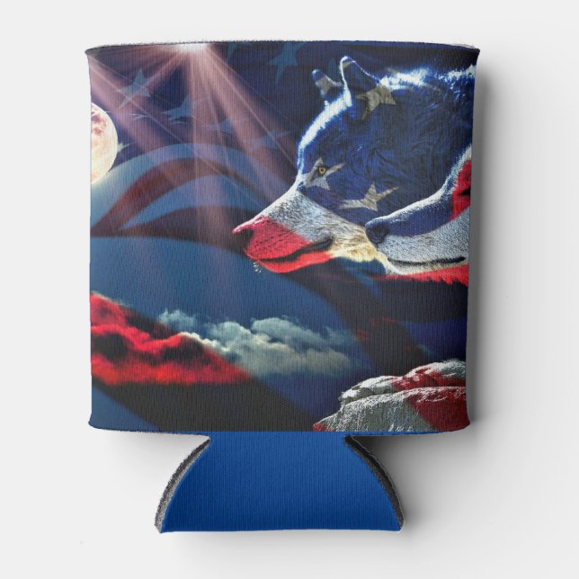 Porta-lata Wolf Wolves Full Moon (Frente)