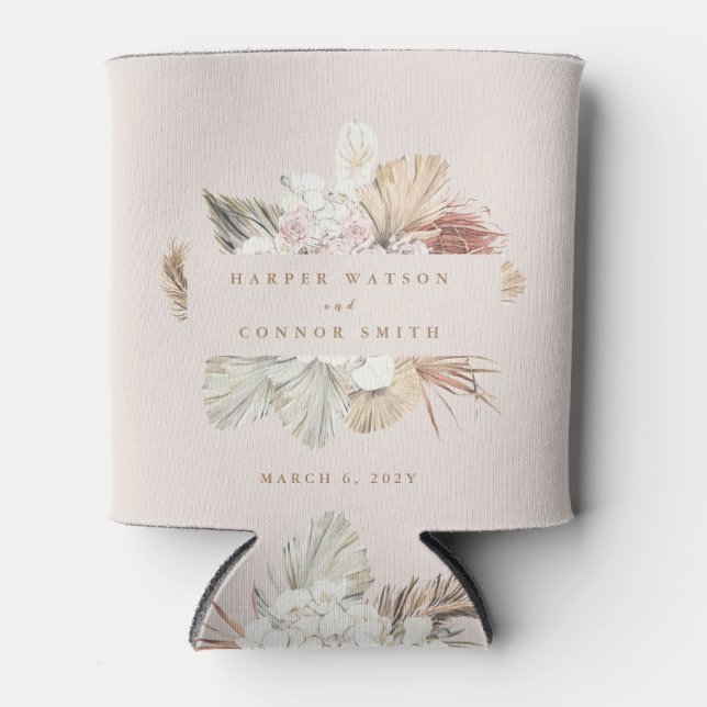 Porta-lata Wreath Pampas Grass Wedding (Frente)