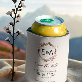 Porta-lata Wreath Wildflower Spring Casamento Salvar Data