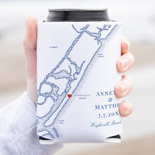 Porta-lata Wright tsville Beach Elegant Wedding Favor