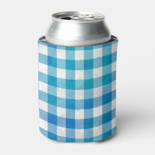 Porta-lata Xadrez de Buffalo Checkered Azul e Branco