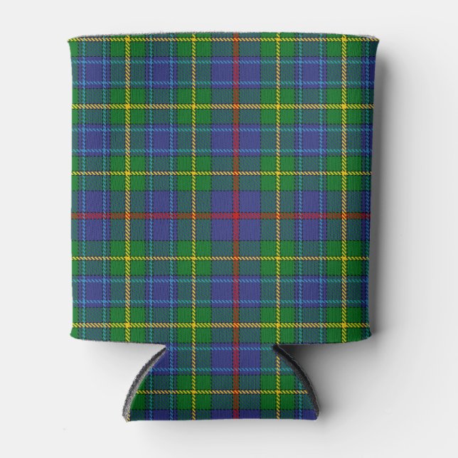 Porta-lata Xadrez escocesa Clan Bailey Tartan (Frente)