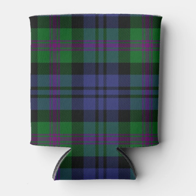 Porta-lata Xadrez escocesa Clan Baird Tartan (Frente)