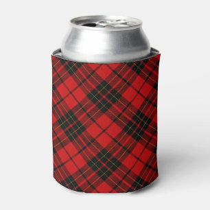 Porta-lata xadrez preto vermelho-de-tartan Brodie