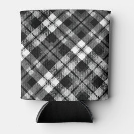 Porta-lata Xadrez Verificação de Tartan Black White Farmhouse