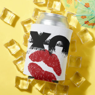 Porta-lata XO XO beije-me resfriador de lata retro / churrasc