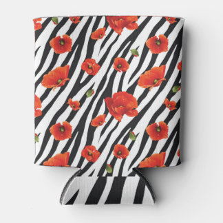 Porta-lata zebra floral: padrão uniforme.