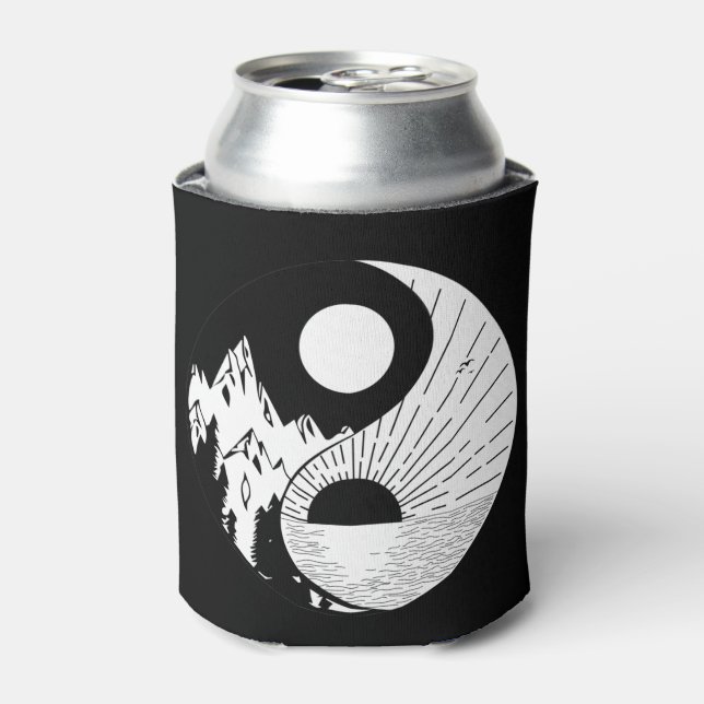 Porta-lata Zen Yin Yang Black White (Can Front)
