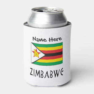 Porta-lata Zimbabwe Bandeira Personalizada do Zimbábue 