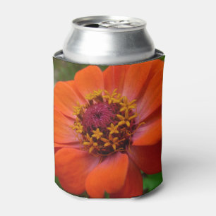 Porta-lata Zínia Laranja Flor de Natureza Floral