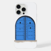 Porta Marroquina Azul – Design Elegante de Capa de
