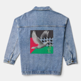 Porta Palestina da Bandeira da Paz Denim Jean Jaqu