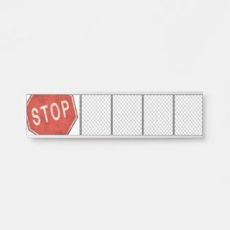 Porta Parar placa de identificação