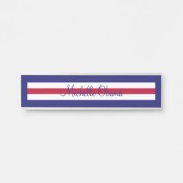 Porta Placa conhecida de suspensão do azul branco