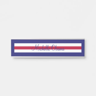Porta Placa conhecida de suspensão do azul branco