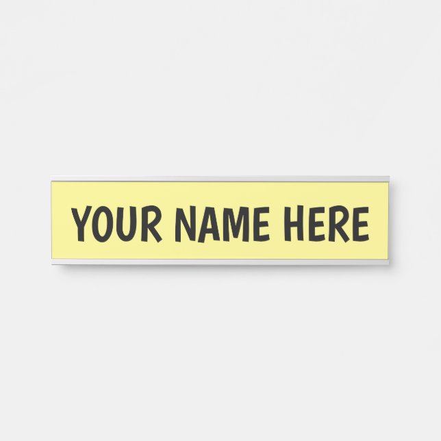 PORTA PLACA DE METAL COM NOME PERSONALIZADO (Frente)