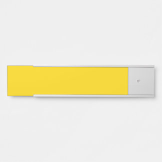 Porta Placa de Nome Amarelo Personalizado