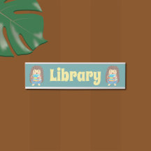 Placa de nome do enforcamento da biblioteca escola