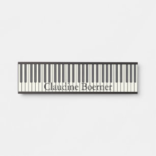 Porta Placa de Nome do Teclado Piano