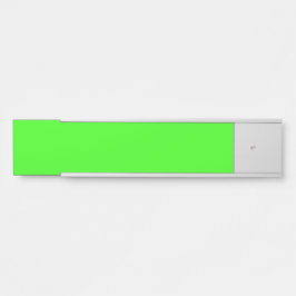 Porta Placa de Nome Personalizada em Verde Neon
