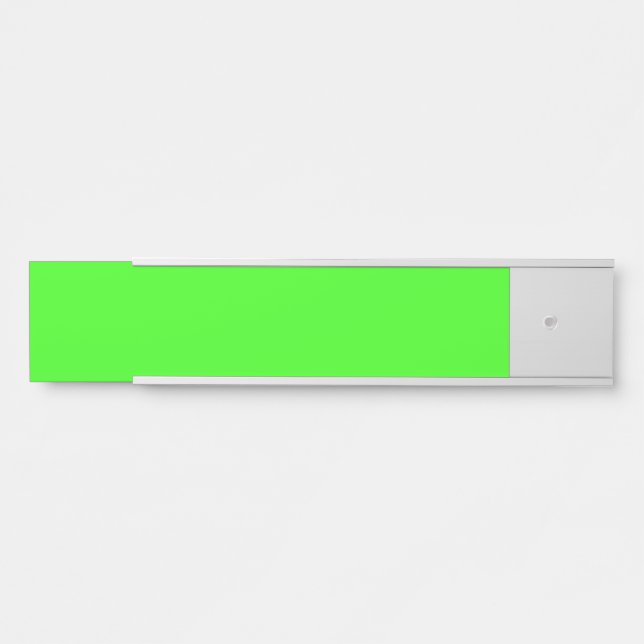 Porta Placa de Nome Personalizada em Verde Neon (Frente)