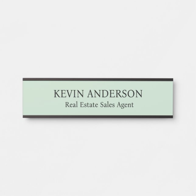Porta Placa de Nome Personalizada Profissional para Port (Frente)