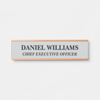 Porta Placa de Nome Personalizada Profissional para Port