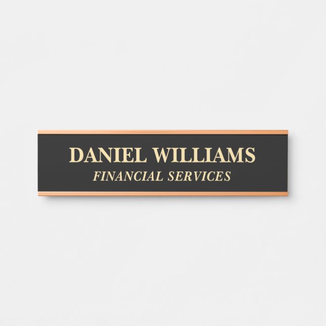 Porta Placa de Nome Personalizada Profissional para Port (Frente)