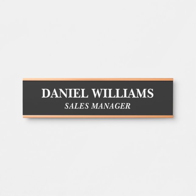 Porta Placa de Nome Personalizada Profissional para Port (Frente)
