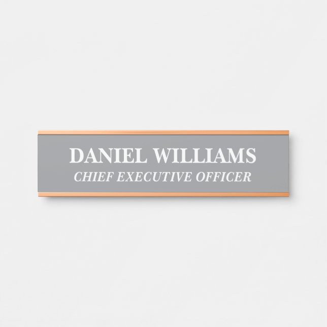 Porta Placa de Nome Personalizada Profissional para Port (Frente)