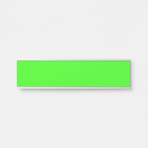 Porta Placa de Nome Suspensa Verde Neon