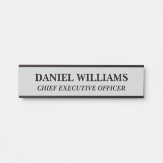 Porta Placa Personalizada Nome Profissional Sinal de Por