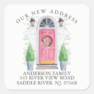 Porta Rosa  Etiqueta de novo endereço residencial