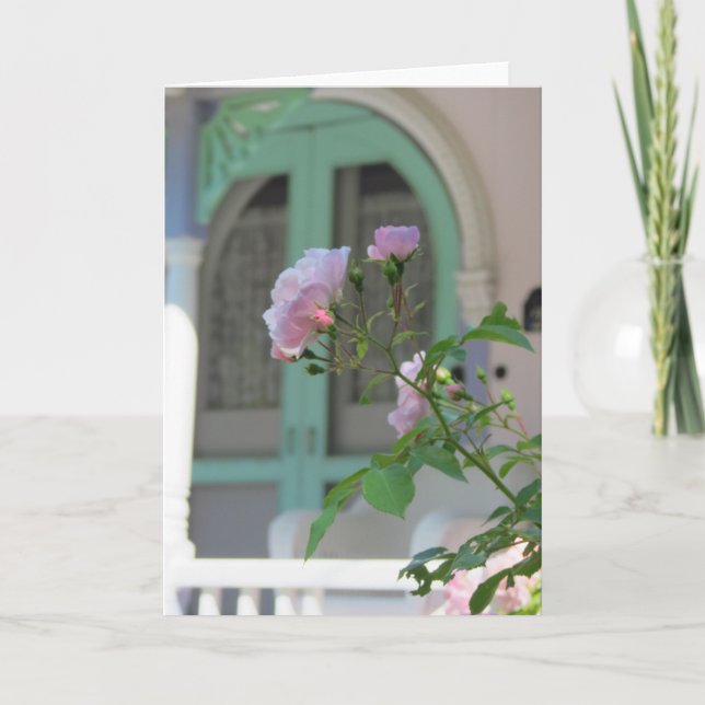 Porta Verde e Rosa - Cartão de Vinha de Martha (Frente)