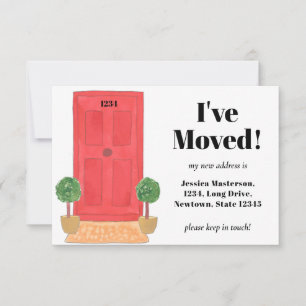 Porta Vermelha do Orçamento Eu Movi Mini Cartão de