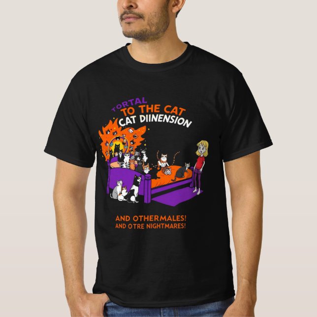Portal para a Dimensão dos Gatos: Camiseta do Caos (Frente)