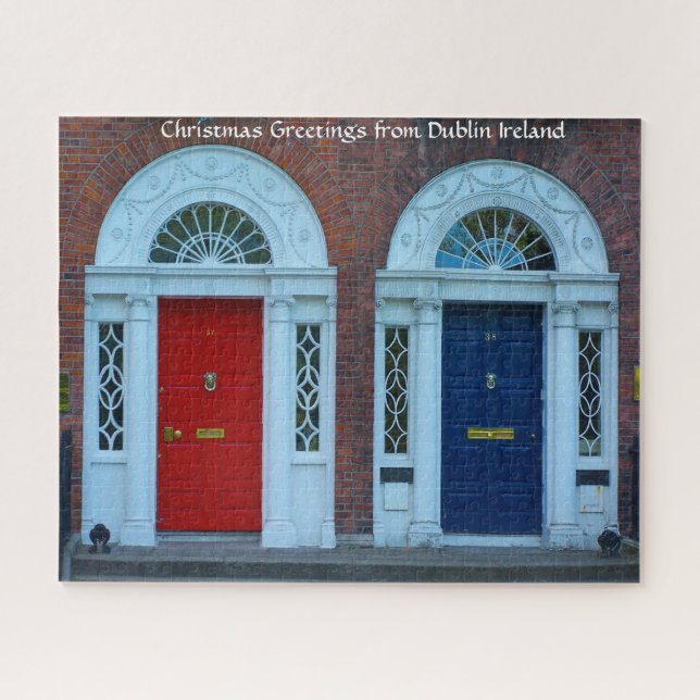 Portas Georgian Dublin Irlanda. Quebra-cabeça (Horizontal)