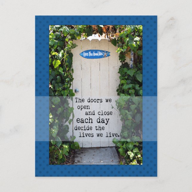 Portas nós cartão da fotografia do estar aberto (Frente)