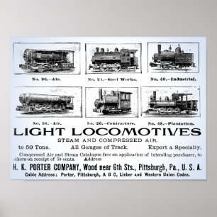 Porteiro de H K & poster das locomotivas de