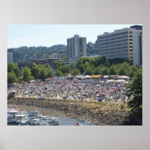 Portland azuis festival poster do 4 de julho de