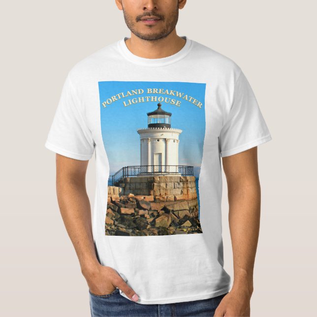 Portland Breakwater Lighthouse, Maine T-Shirt (Frente)