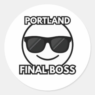 Portland Chefe Final Rosto Legal Emoji Adesivo