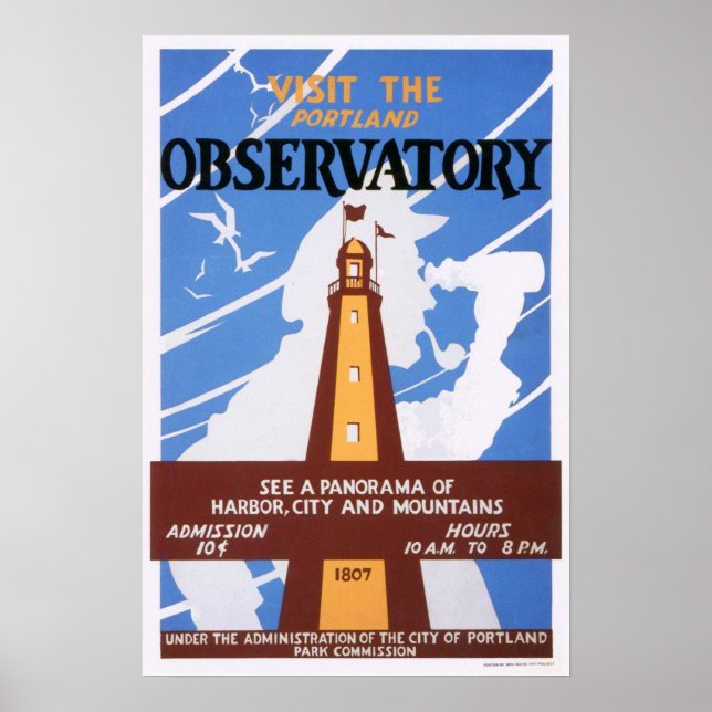 Portland, Poster do Observatório do Maine (Frente)