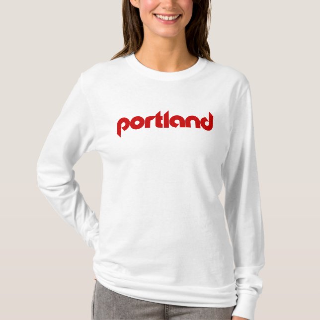 Portland - Trailblazers Basbol T-Shirt (Frente)