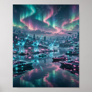 Porto da Aurora — Poster de Arte da Cidade Costeir