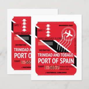 porto de trinidade e tobago do bilhete de viagem d